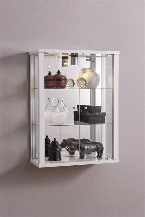 wall mounted lockable glass cabinet